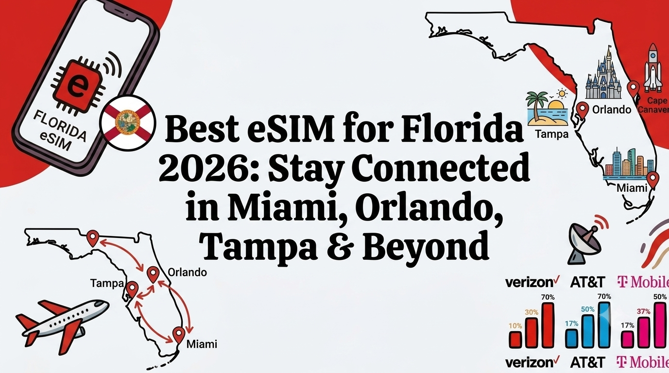 Best eSIM for Florida 2026 — stay connected in Miami, Orlando, Tampa, Key West, and the Florida Keys