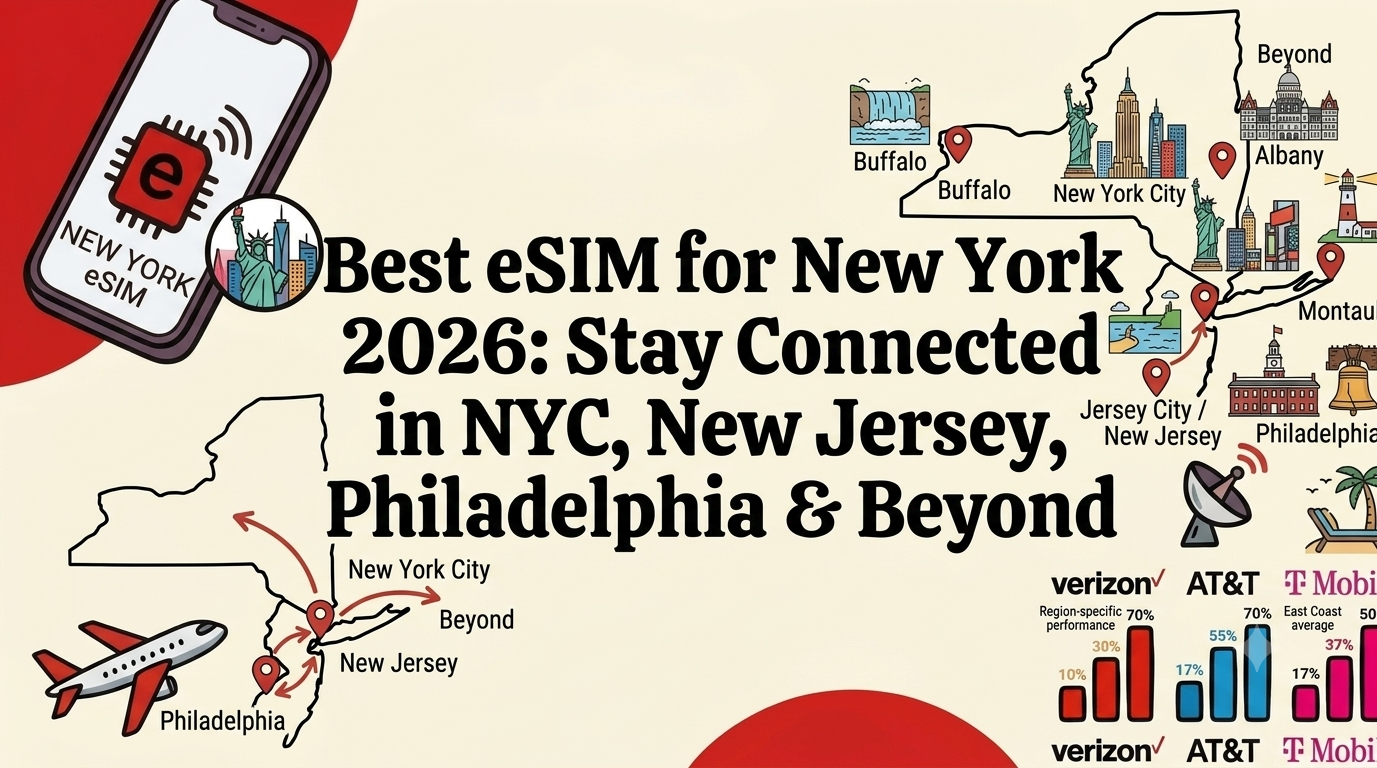 Best eSIM for New York 2026 — stay connected in New York City, Brooklyn, New Jersey, Philadelphia, and Niagara Falls